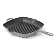 Chuck Hughes square cast iron grill pan, Grey Jay
