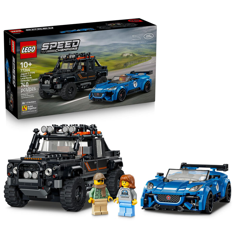 LEGO - 77264 - SPEED CHAMPIONS - Jaguar Project 7 & Land Rover Defender - 740 pièces - F26