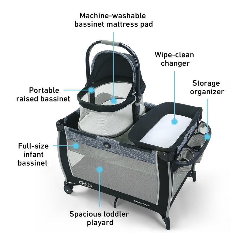 Graco - Pack 'n Play Day2Dream Bassinet Playard - Rainier