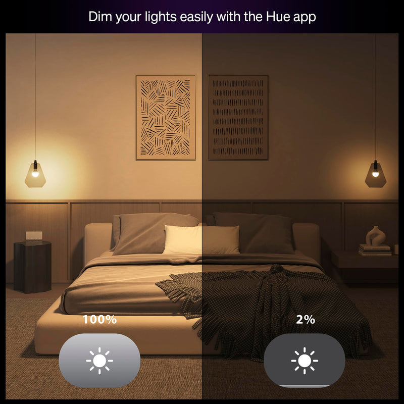 Philips Hue Essential A19 Color Smart Bulbs 592568, 2 Pack