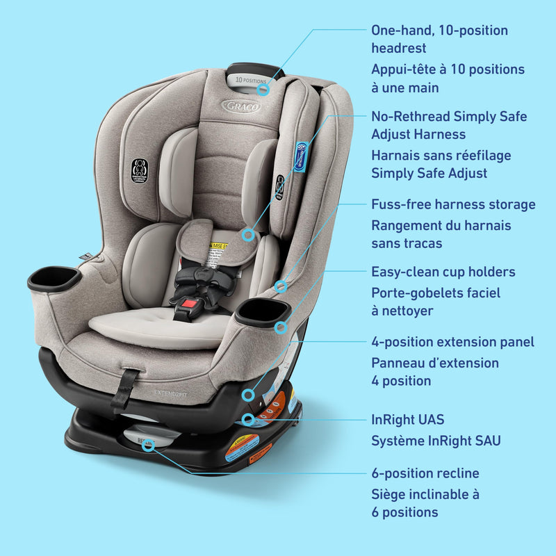 Graco - Extend2Fit Convertible Car Seat - Ashten