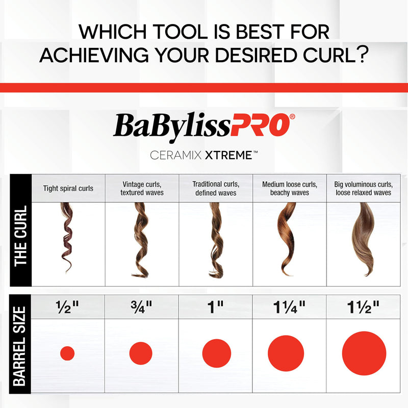 BaBylissPRO - Ceramix Xtreme Curling Iron (BABC150SNC) - 1.5 in