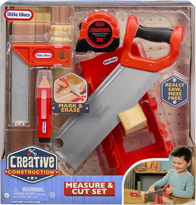 Little Tikes - JEU DE CONSTRUCTION CRÉATIVE - ENSEMBLE MESURER ET COUPER