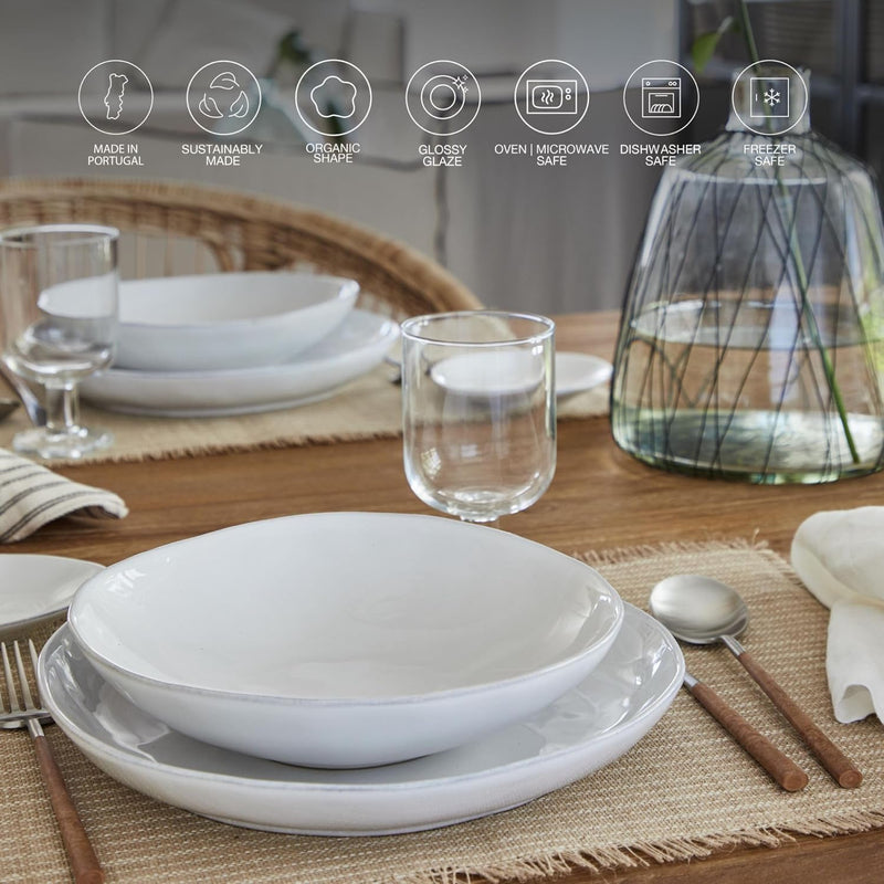 Costa Nova - Plat ovale Livia blanc