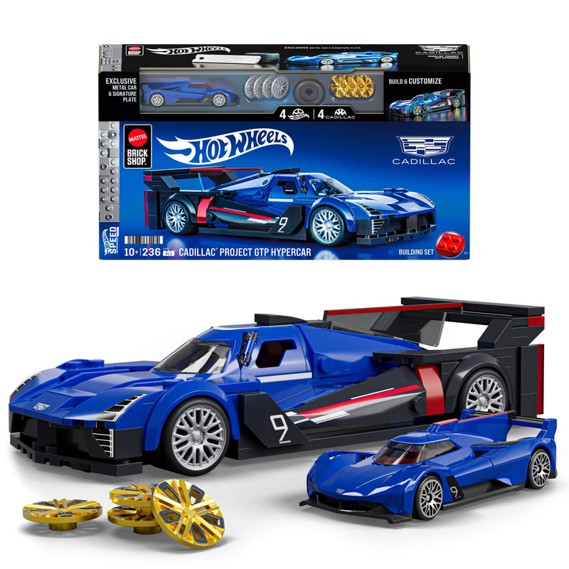 Hot Wheels - Brick Shop Speed Series Cadillac Project GTP Hypercar | 236 Pieces