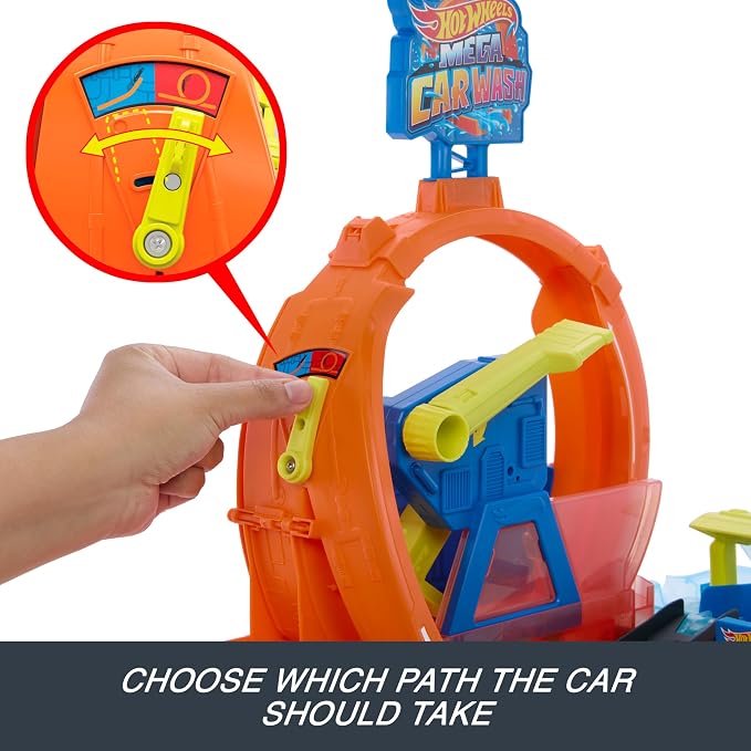 Hot Wheels - Coffret Circuit Lavage Auto Méga-Loop