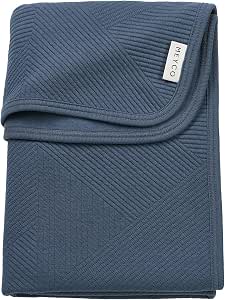 Meyco Baby - Couverture Pure Flannel Indigo | 100 × 150 cm