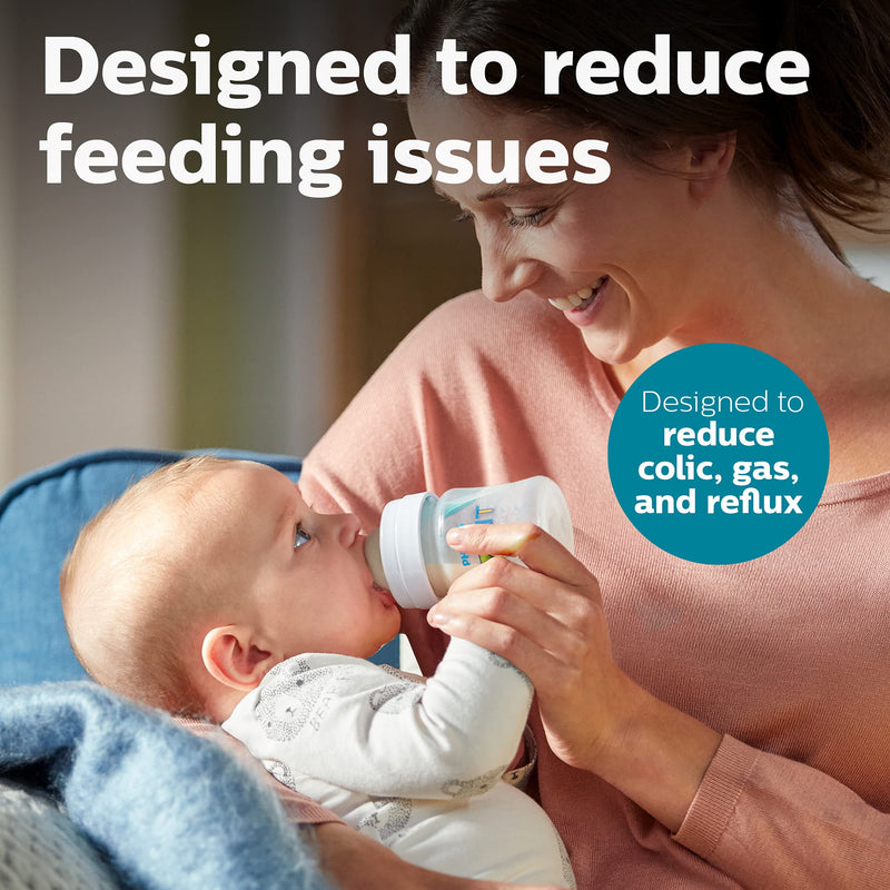 Philips Avent Anti-Colic AirFree Bottles SCY701/04, 4 oz., 4 Pack