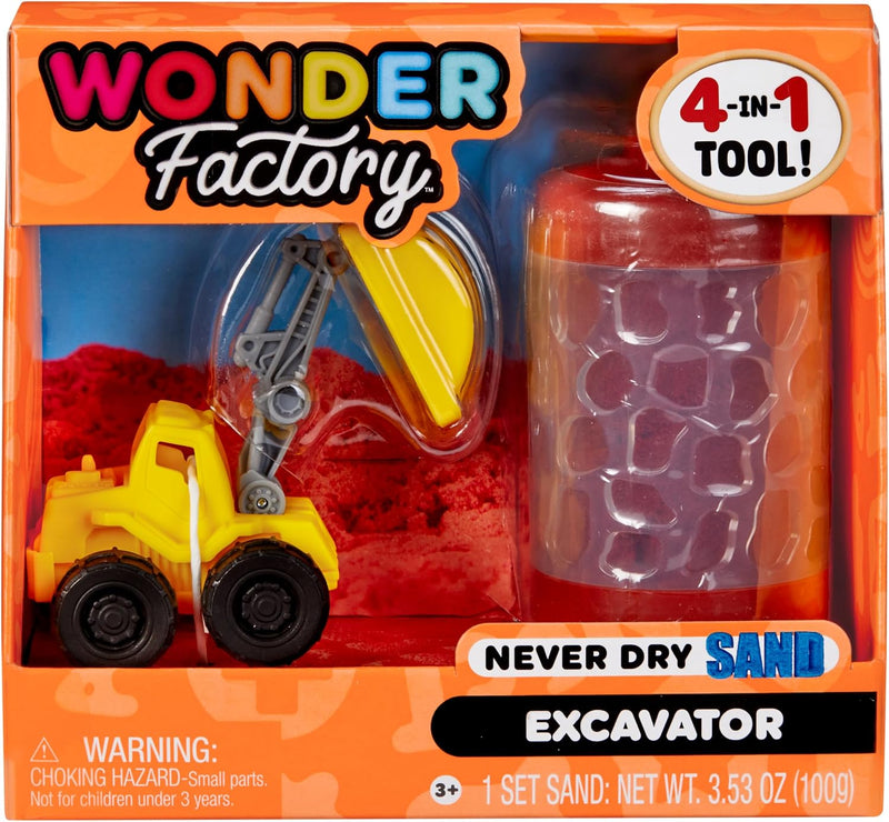 Wonder Factory - Camion de chantier avec sable magique qui ne sèche jamais | Pelleteuse