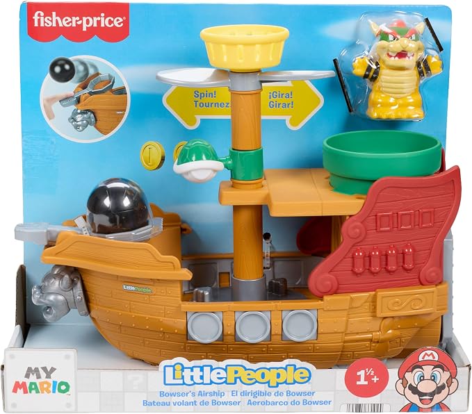 FISHER PRICE - LITTLE PEOPLE - SUPER MARIO - LE VAISSEAU DE BOWSER