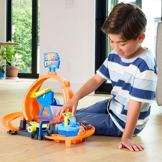 Hot Wheels - Coffret Circuit Lavage Auto Méga-Loop