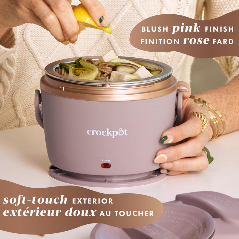 Crock-Pot Lunch Crock 2180801 20 oz Food Warmer, Blush Pink