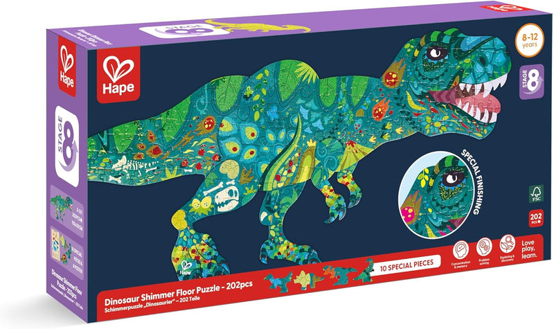 Hape - Dinosaur Bright Ground Puzzle - 200 Pieces