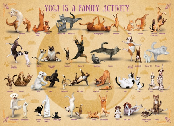 Eurographics - 500 Piece Jigsaw Puzzle - Yoga Is A Family Activity | Large Pieces