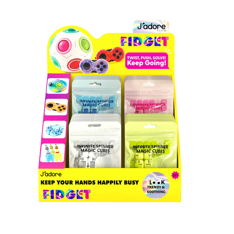 JADORE - Cubes Magiques Infinite Spinner (Présentoir de 24 pièces)