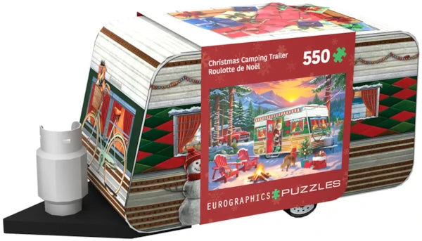 Eurographics - Casse-tête en étain en forme de 550 pièces - Roulotte de camping de Noël en étain