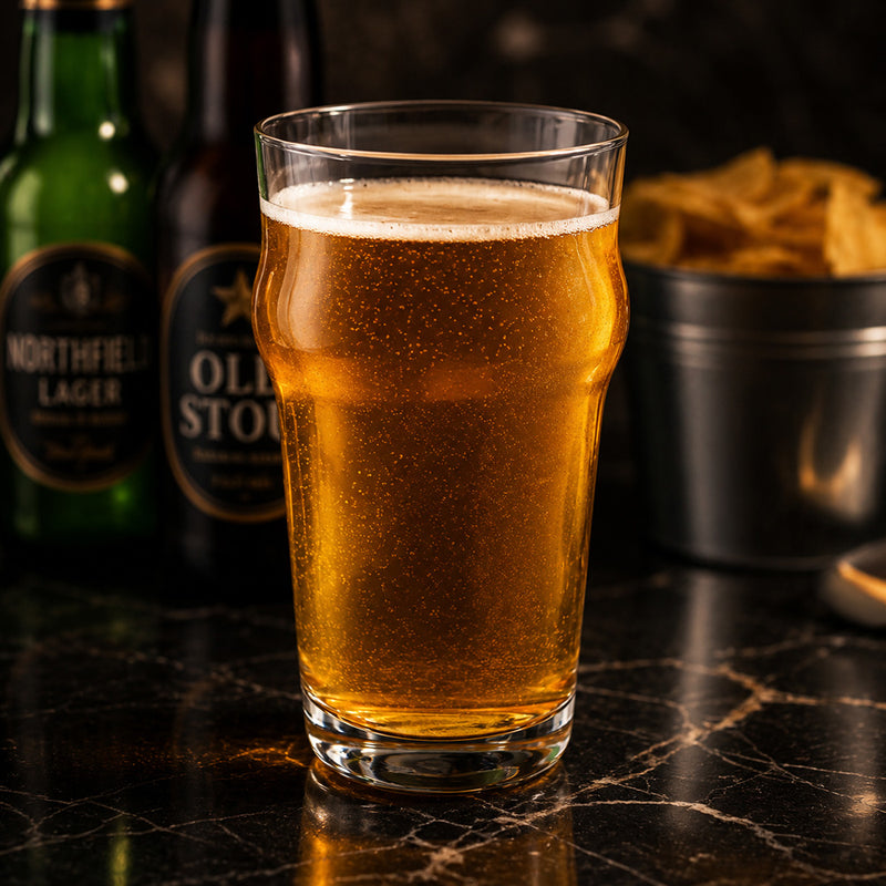 Masterbrew Nonic Beer Glasses (6-Pack) | 400 mL / 13.5 oz – lifestyle or serving view