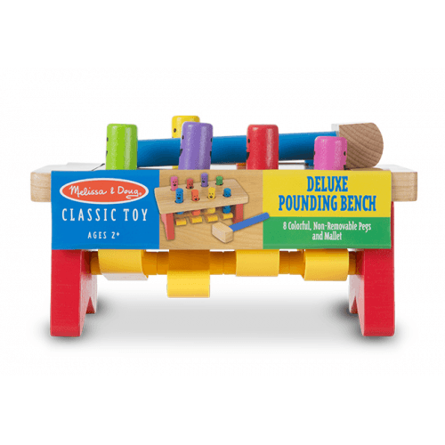 Melissa & Doug Deluxe Wooden Pounding Bench