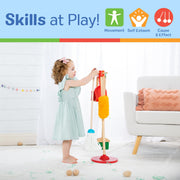 Melissa & Doug Dust! Sweep! Mop! wooden cleaning play set with stand – view 6
