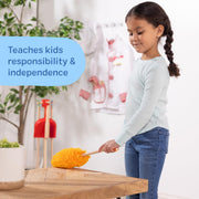Melissa & Doug Dust! Sweep! Mop! wooden cleaning play set with stand – view 8