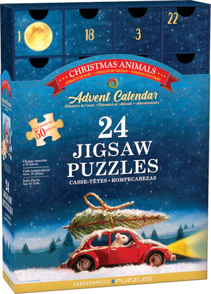 Eurographics - Advent Calendar - Christmas Animals, 24 Jigsaw Puzzles