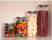 Kitchen Basics - Glass Beveled Canister with Lid - 1000ml