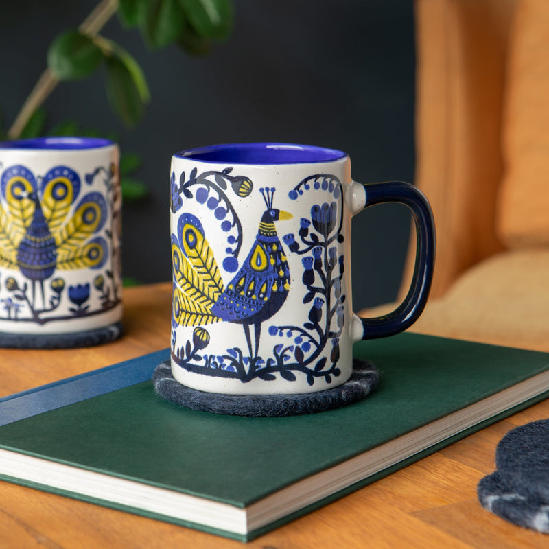Danica Studio - Peacock Perch Mug - lifestyle