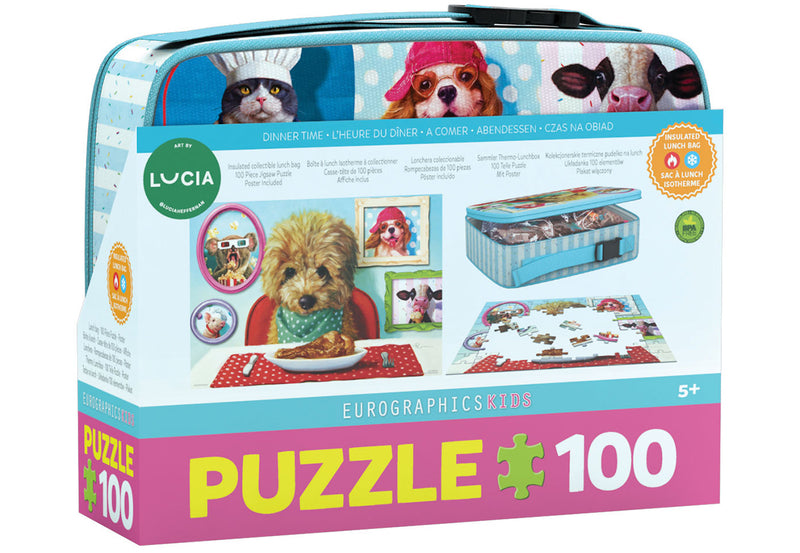 Eurographics - Dinner Time Lunch Bag (LUNCH BAG 100-Piece Puzzle) - Limolin 
