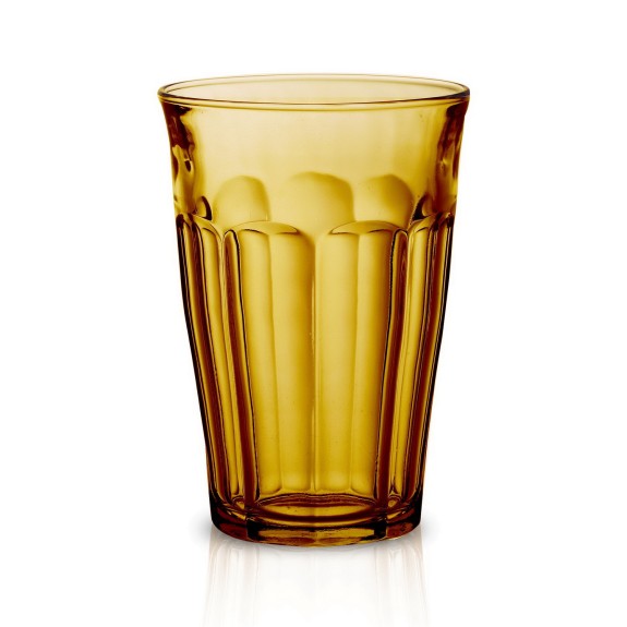 Duralex - Picardie Amber Glass Tumbler 360 mL, Set of 4
