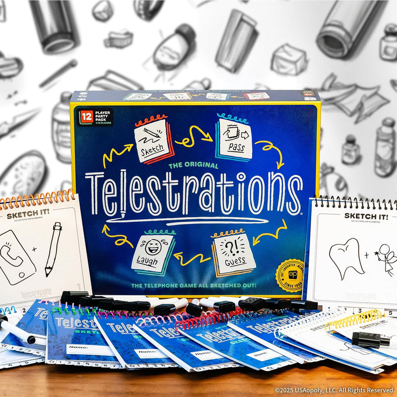 USAopoly - Telestrations, 12 Player Party Pack Game