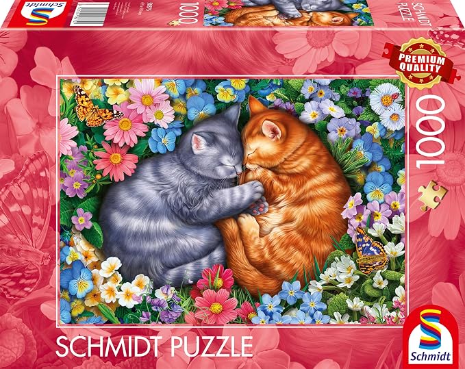 Schmidt Spiele - 1000-Piece Puzzle - Sleeping Velvet Paws