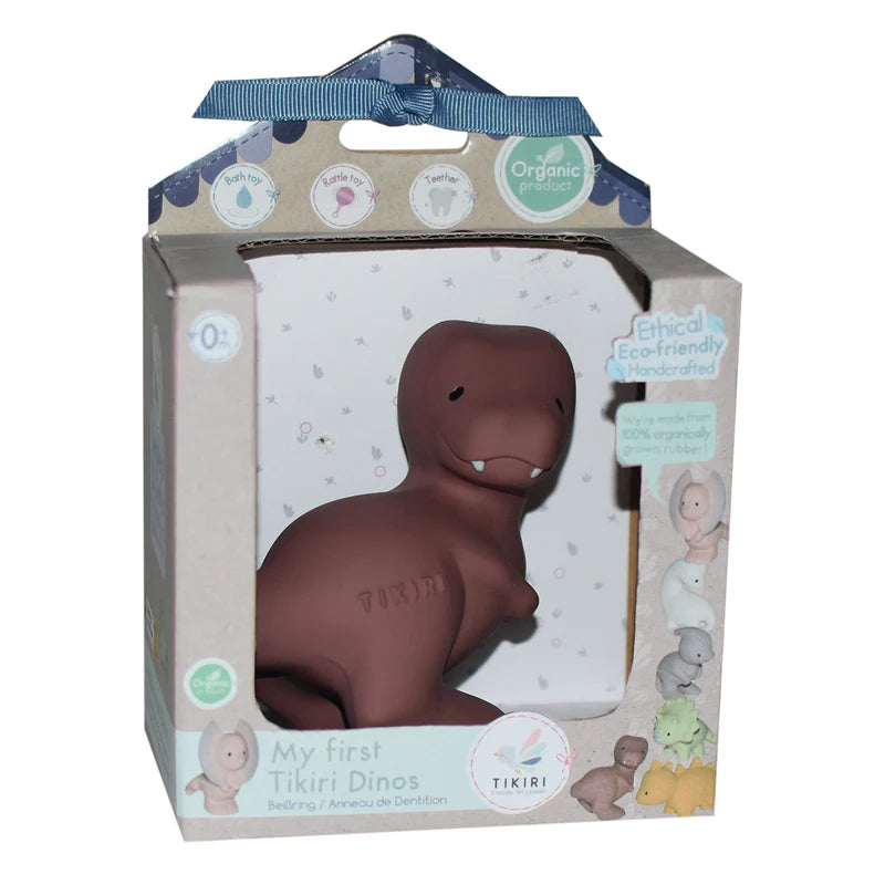 TIKIRI - T-REX EN CAOUTCHOUC NATUREL 8,9 cm (3,5 po) DE H 