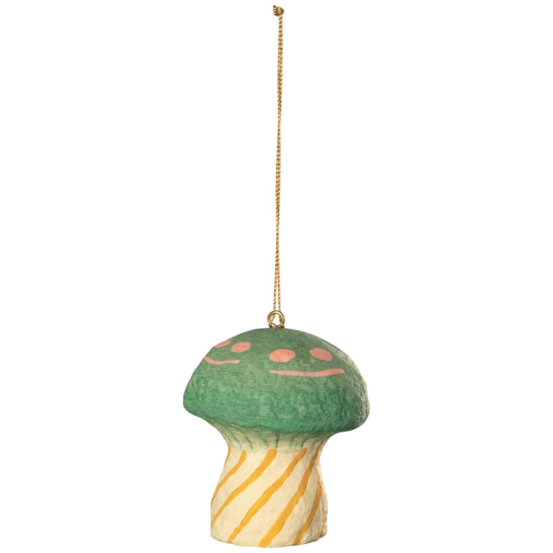 Mushroom Gems Mache Christmas Tree Ornament — possible assortment styles; one random ornament included