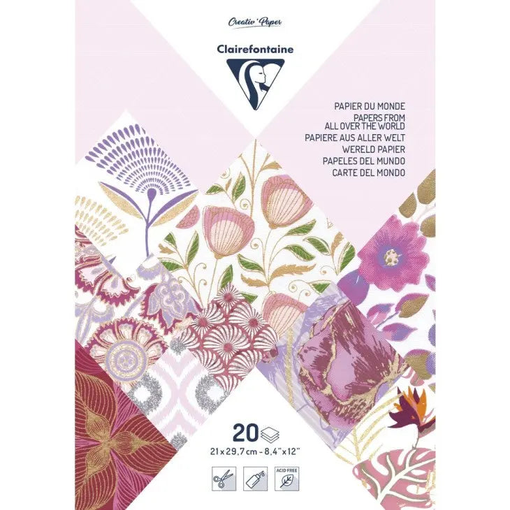 World Paper Pink/Purple  A4