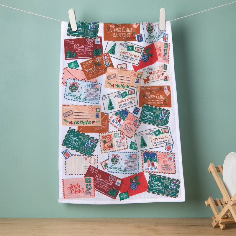 Jubilee - Santa Mail Christmas Dishtowel - lifestyle
