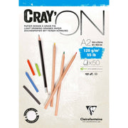 CrayOn Drawing pad 120G glued 50 sheets  A2