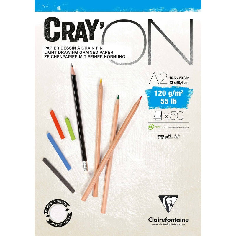 CrayOn Drawing pad 120G glued 50 sheets  A2