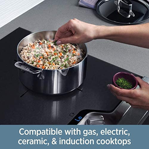 All-Clad - D3 Stainless 3 - Ply Bonded Cookware - Fry Pan with Lid - 12Inch