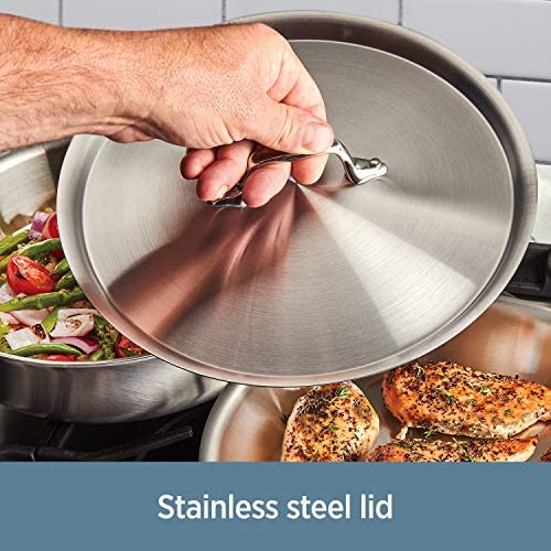 All-Clad - D3 Stainless 3 - Ply Bonded Cookware - Fry Pan with Lid - 12Inch