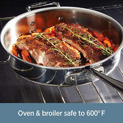 All-Clad - D3 Stainless 3 - Ply Bonded Cookware - Fry Pan with Lid - 12Inch