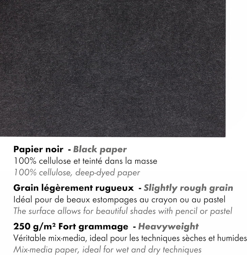 Painting On Multi Technic Black 250G 20 sheets A4 (8.25 x 11.75 in)