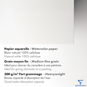 Goldline Aqua 300G medium fine grit white 70 sheets A5