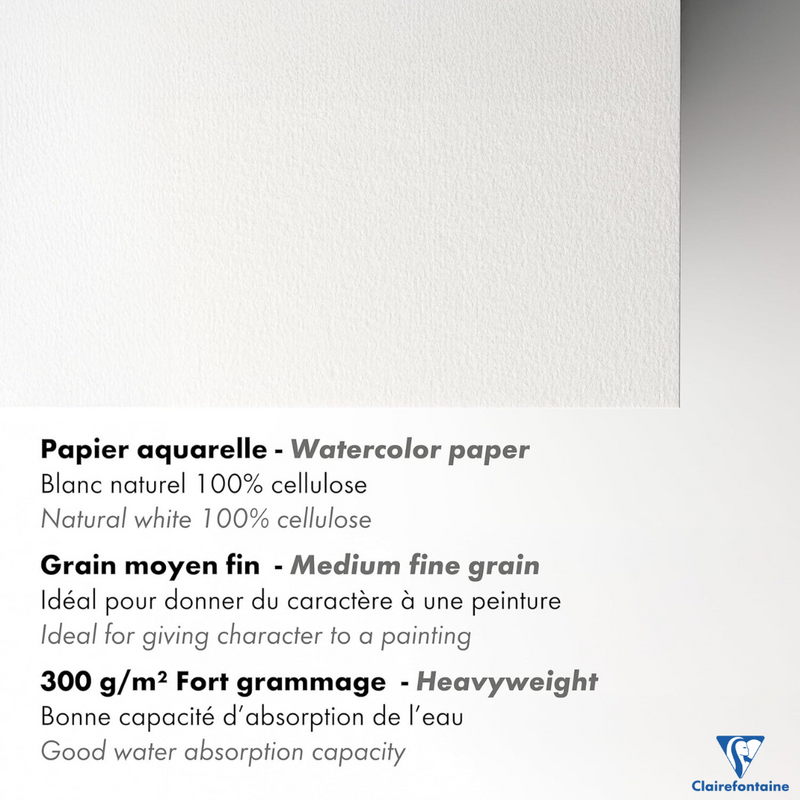 Goldline Aqua 300G medium fine grit white50 sheets A4