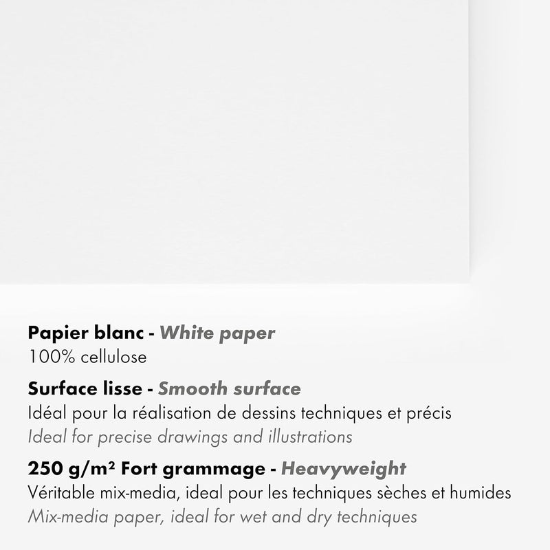 Paint'On Smooth white drawing pad 250G 25 sheets A3
