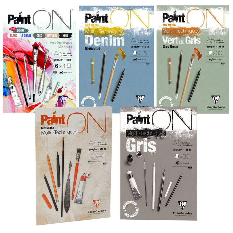 Paint'On pad Mix6 250G 24 sheets 6 x 4 sheets A3 (11.7 x 16.5 in)