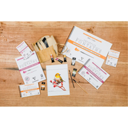 Watercolour Glued Pad 4 sides Fontaine Extra White Satin 300G 15 pages (9 x 12.2 in)