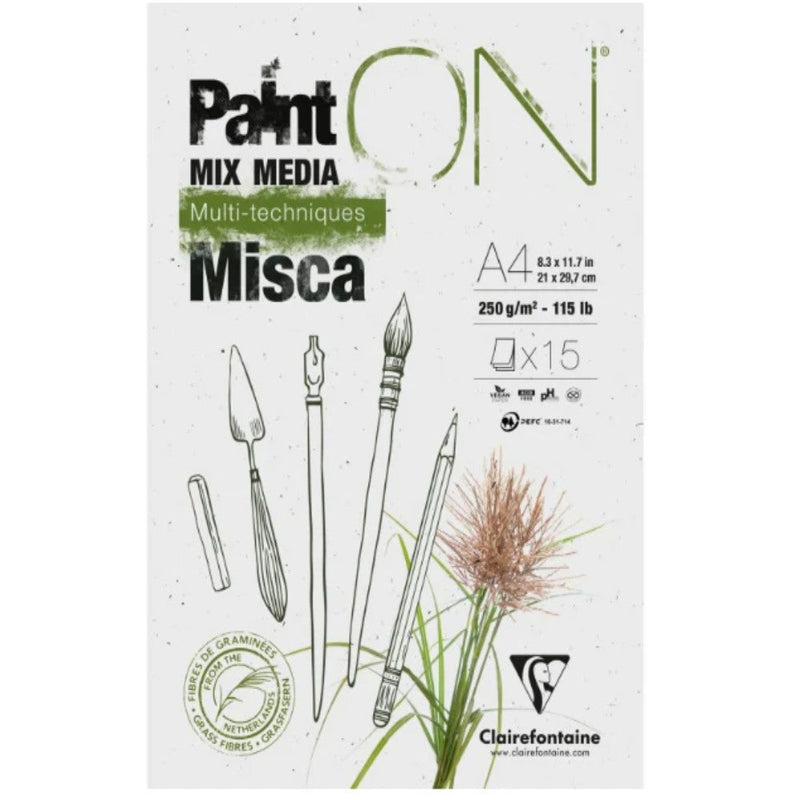 Clairefontaine Paint’On Misca pad – A4 / 21 × 29.7 cm