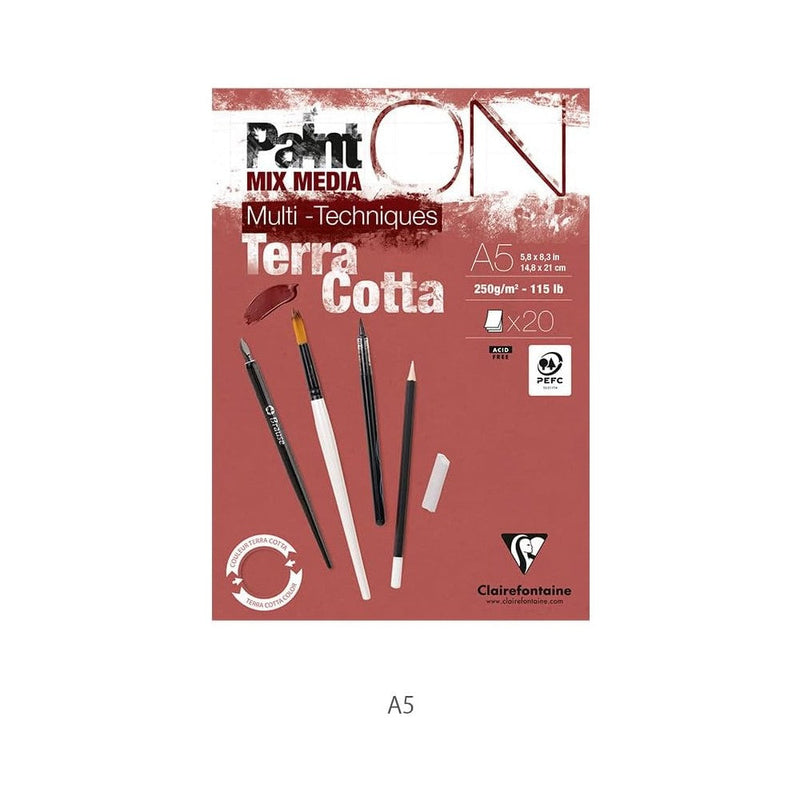 Glued Pad Paint'ON Terracotta 250G 20 sheets A5 (5.8 x 8.3 in)