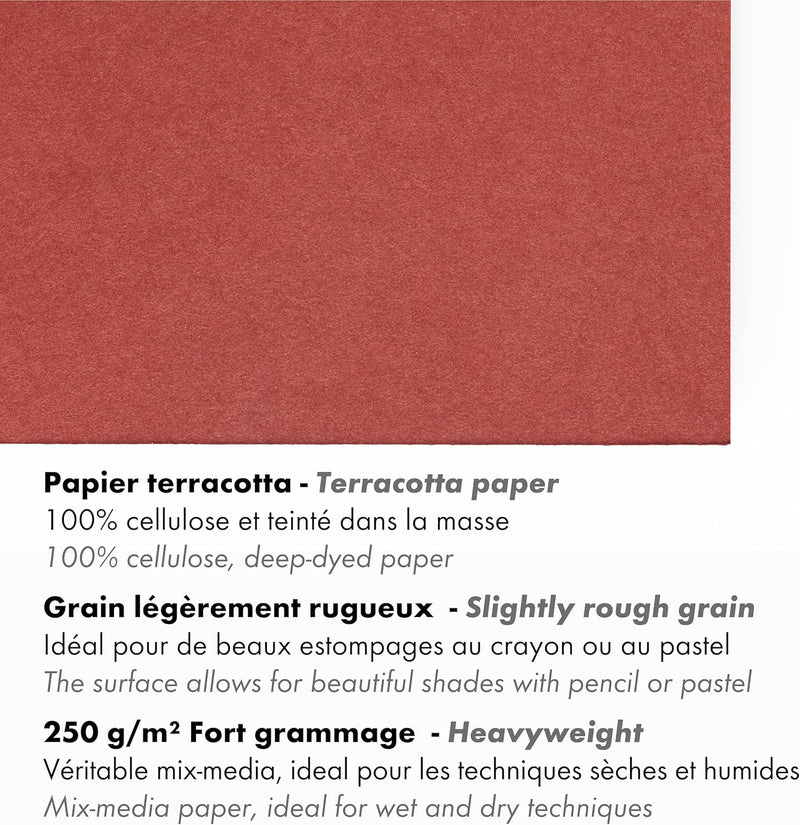 Glued Pad Paint'ON Terracotta 250G 20 sheets A5 (5.8 x 8.3 in)