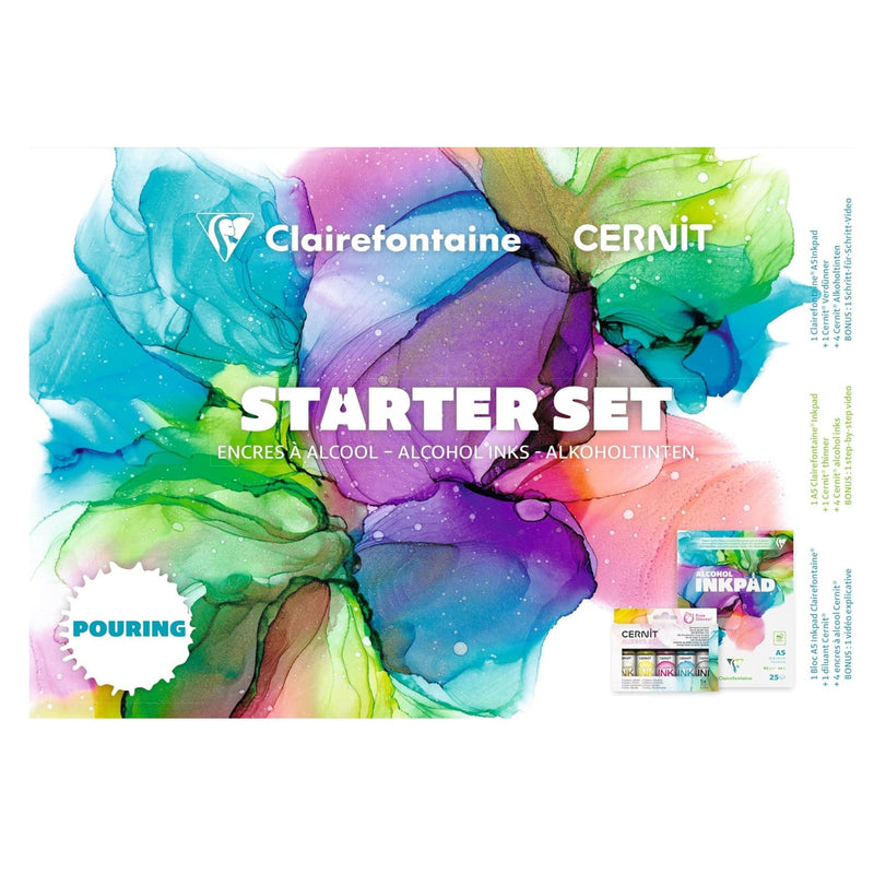 Starter Set: Cernit Alcohol Ink And Inkpad  A5  (5.8 x 8.3 in)